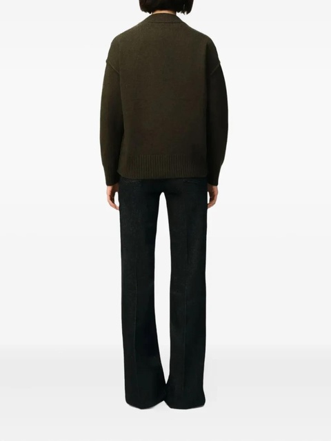 AMI Paris heart v-neck cardigan - Green - zdjęcie produktu nr 1