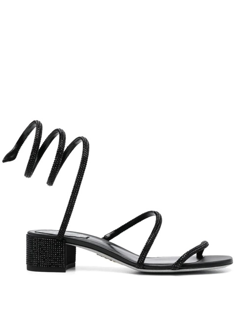 René Caovilla Cleo Crystal 35mm sandals - Black - zdjęcie produktu nr 1