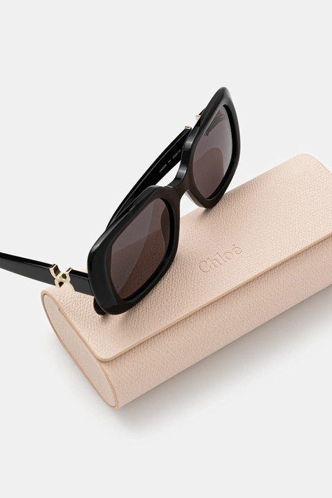 Chloé okulary przeciwsłoneczne damskie kolor czarny CH0333S - zdjęcie produktu nr 2