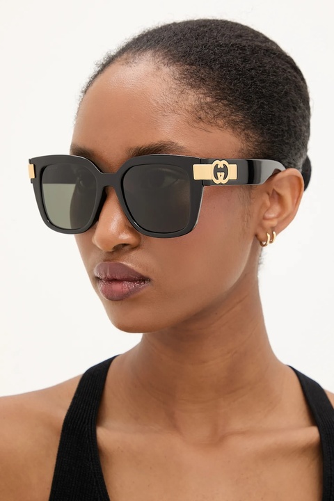 Gucci okulary przeciwsłoneczne damskie kolor czarny GG1690SK - zdjęcie produktu nr 1