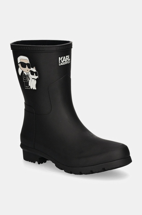 Karl Lagerfeld kalosze KALOSH damskie kolor czarny KL47073T - zdjęcie produktu nr 1