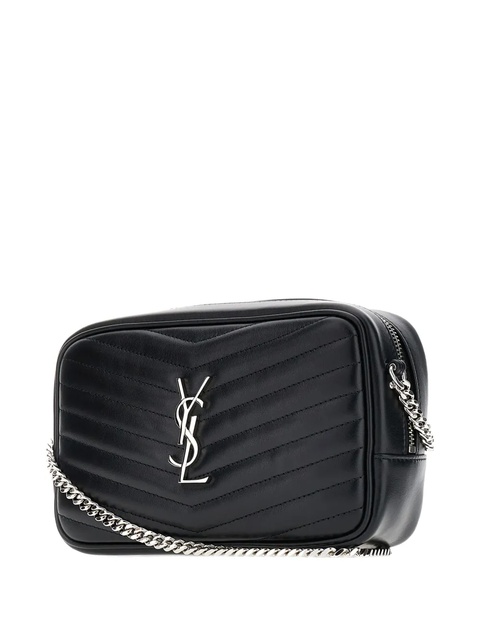 Saint Laurent mini Lou quilted chain-strap shoulder bag - Black - zdjęcie produktu nr 2