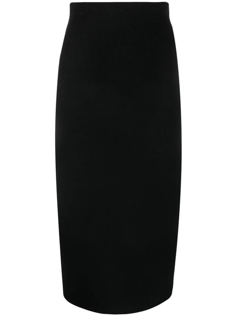 Victoria Beckham knitted midi pencil skirt - Black - zdjęcie produktu nr 1