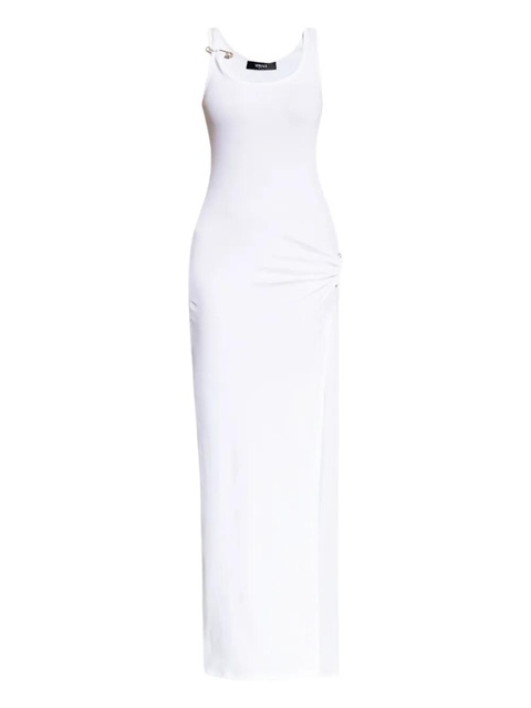 Versace asymmetrical ruched maxi dress - White - zdjęcie produktu nr 1