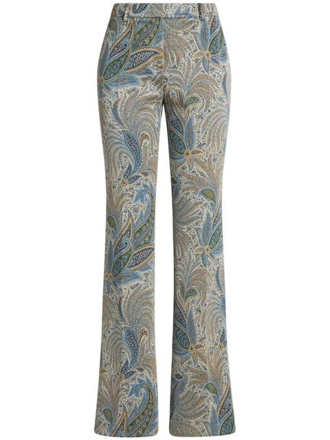 ETRO paisley-jacquard trousers - Blue - zdjęcie produktu nr 1