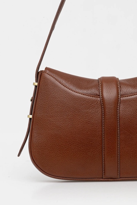 Barbour torebka skórzana kolor brązowy LBA0493 - zdjęcie produktu nr 2