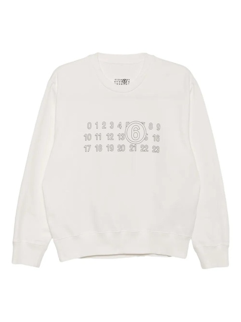 MM6 Maison Margiela logo-print cotton sweatshirt - White - zdjęcie produktu nr 2