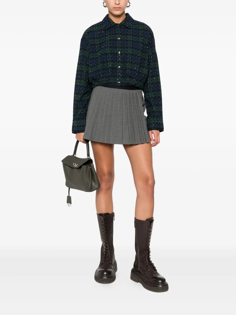 Maje rhinestone-embellished checked shirt - Blue - zdjęcie produktu nr 1
