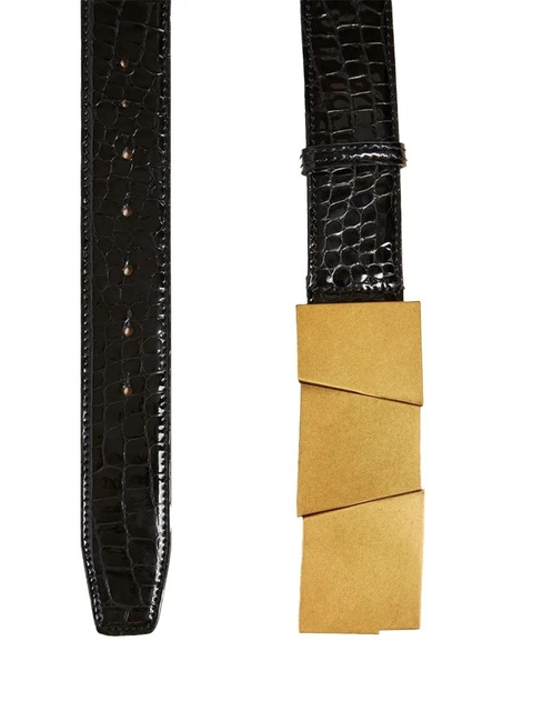KHAITE medium Axel gold-buckle belt - Black - zdjęcie produktu nr 1