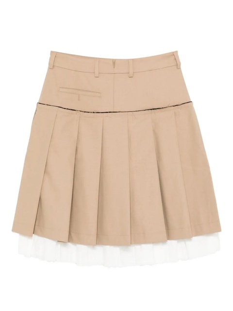 Gimaguas layered pleated mini skirt - Neutrals - zdjęcie produktu nr 2