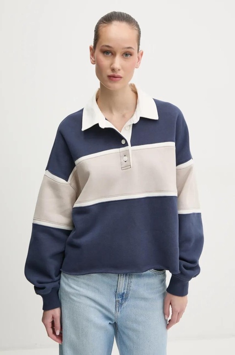 Abercrombie & Fitch bluza damska kolor granatowy wzorzysta KI152-5112 - zdjęcie produktu nr 1