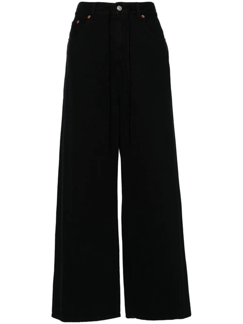 MM6 Maison Margiela wide-leg cotton jeans - Black - zdjęcie produktu nr 2