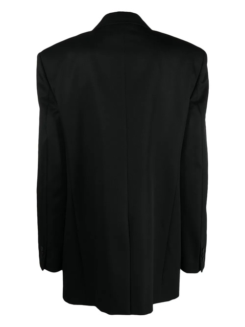 Givenchy logo-plaque notched-lapels blazer - Black - zdjęcie produktu nr 2