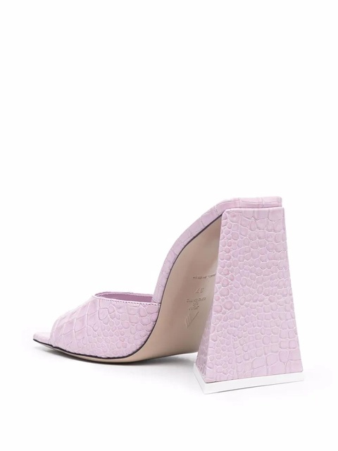 The Attico crocodile-effect leather sandals - Pink - zdjęcie produktu nr 2