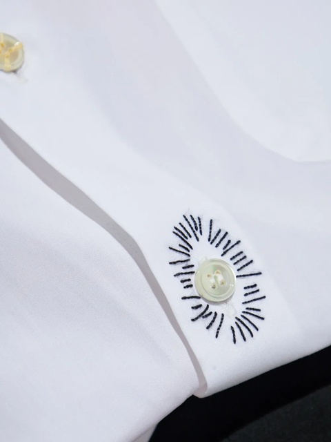 Marni embroidered-detail cotton shirt - White - zdjęcie produktu nr 2