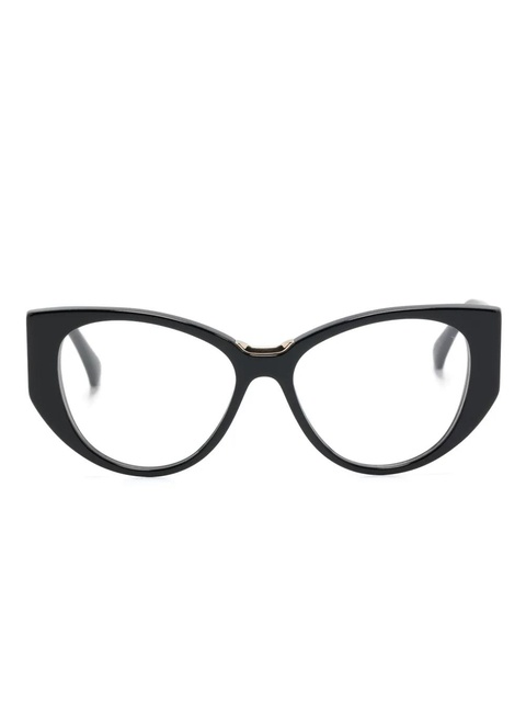 Max Mara Eyewear logo-engraved cat-eye glasses - Black - zdjęcie produktu nr 1
