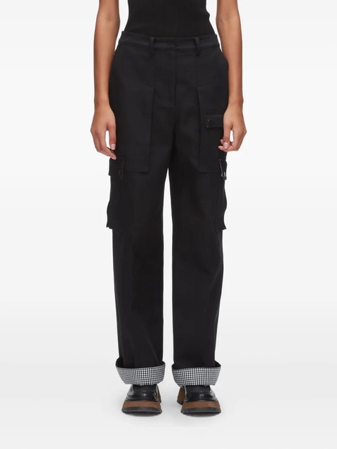 3.1 Phillip Lim cuffed-hem cargo trousers - Black - zdjęcie produktu nr 1
