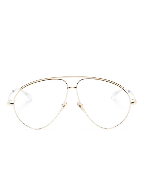 Gucci Eyewear pilot-frame glasses - Gold - zdjęcie produktu nr 1