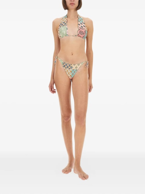 MC2 Saint Barth patchwork side-tie bikini bottoms - Neutrals - zdjęcie produktu nr 2
