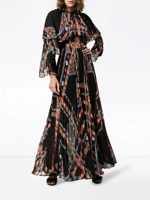 ETRO pleated maxi dress - Black - zdjęcie produktu nr 2