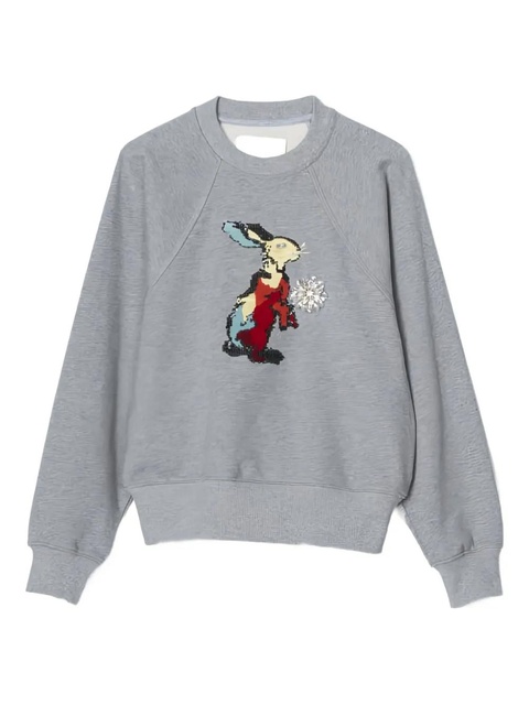3.1 Phillip Lim rabbit-motif graphic sweatshirt - Grey - zdjęcie produktu nr 2