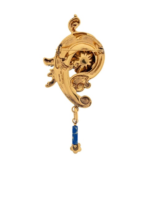 ETRO floral-scroll brass brooch - Gold - zdjęcie produktu nr 2