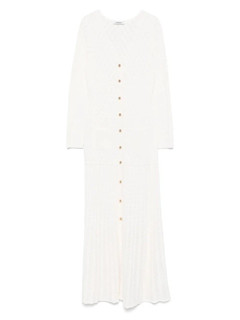 SANDRO pointelle-knit maxi dress - Neutrals - zdjęcie produktu nr 1