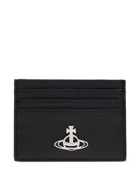 Vivienne Westwood Orb logo-plaque card holder - Black - zdjęcie produktu nr 1
