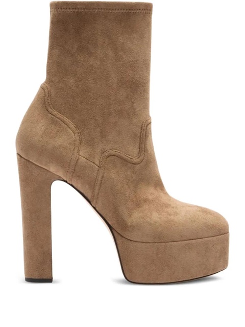 Casadei 130mm Patty platform ankle boots - Brown - zdjęcie produktu nr 1