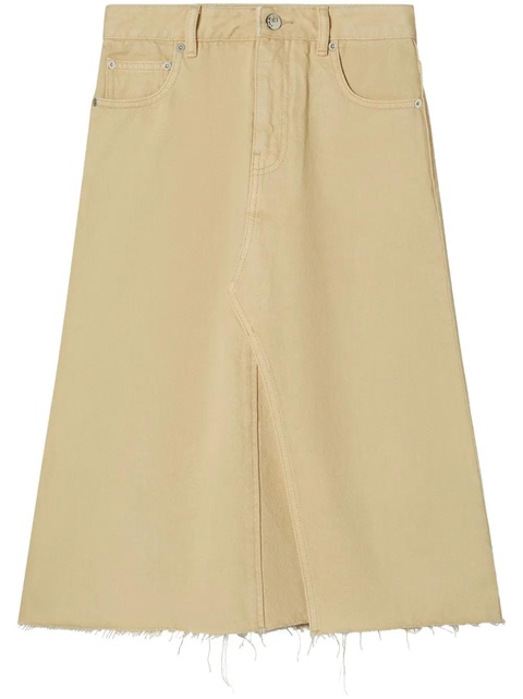 Tory Burch deconstructed denim midi skirt - Neutrals - zdjęcie produktu nr 2