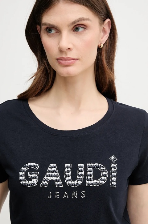 Gaudi t-shirt damski kolor granatowy 511BD64021 - zdjęcie produktu nr 1