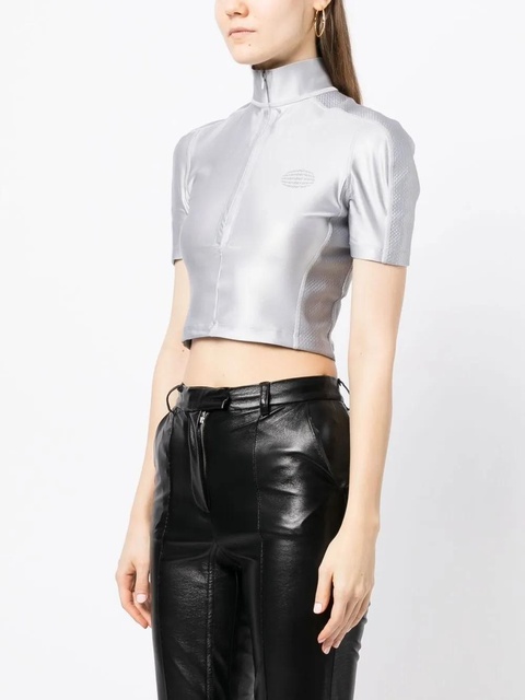 Alexander Wang rash guard half-zip top - Silver - zdjęcie produktu nr 1