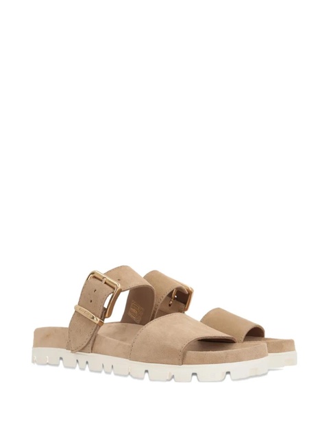 Miu Miu buckled-strap suede sandals - Neutrals - zdjęcie produktu nr 2