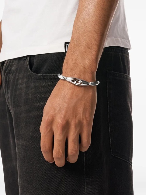 Diesel cutout oval logo bracelet - Silver - zdjęcie produktu nr 2