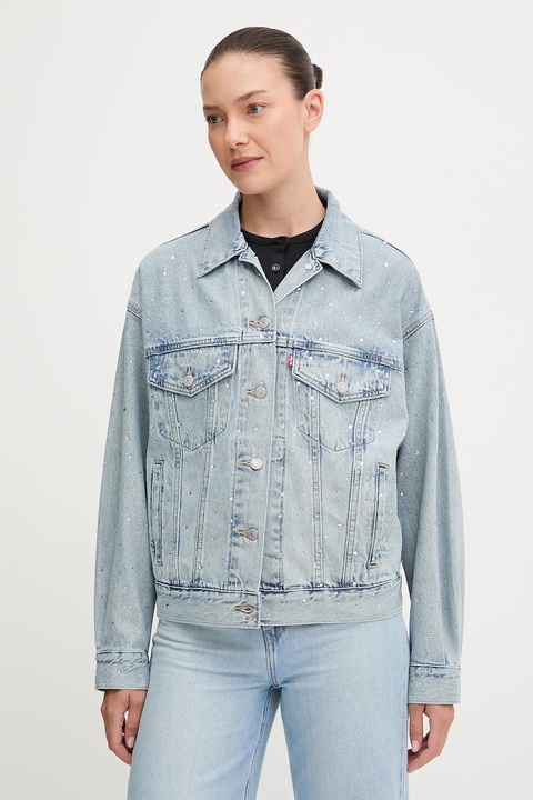 Levi's kurtka jeansowa kolor niebieski przejściowa A1743 - zdjęcie produktu nr 1