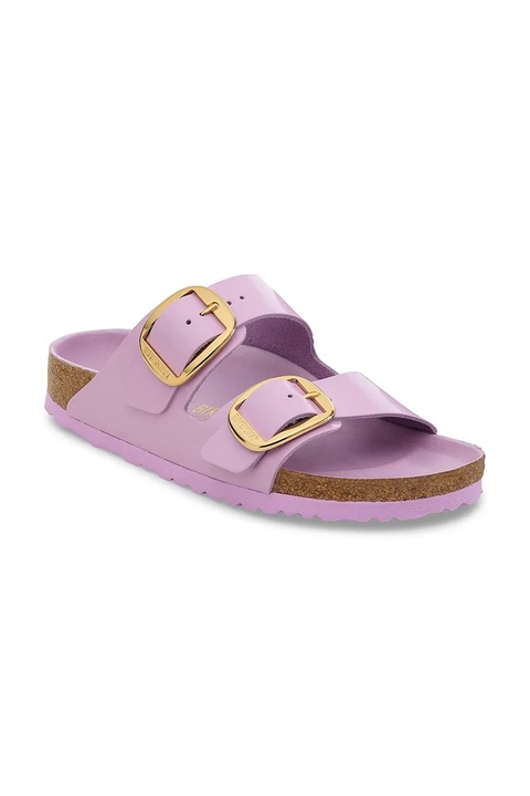 Birkenstock klapki skórzane Arizona Big Buckle damskie kolor fioletowy 1030328 - zdjęcie produktu nr 2