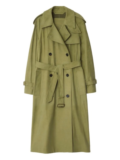 Burberry double-breasted belted trench coat - Green - zdjęcie produktu nr 1