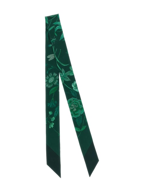 Gucci flora-print silk scarf - Green - zdjęcie produktu nr 2