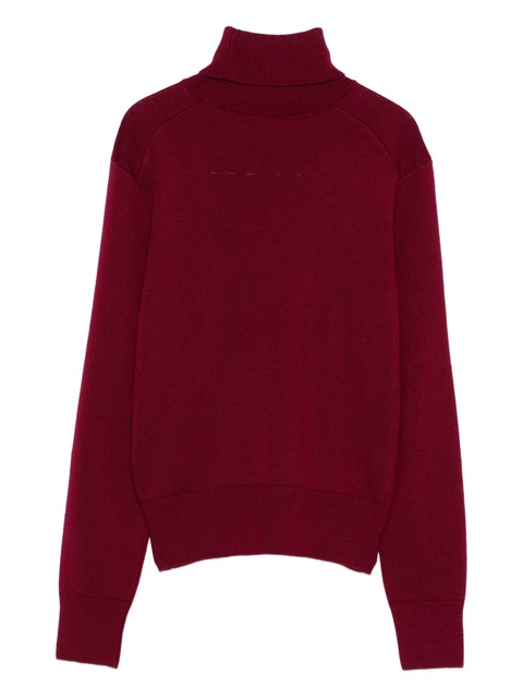 AMI Paris heart-logo turtleneck sweater - Red - zdjęcie produktu nr 1