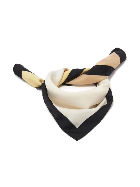Victoria Beckham colour block-print silk scarf - Neutrals - zdjęcie produktu nr 2
