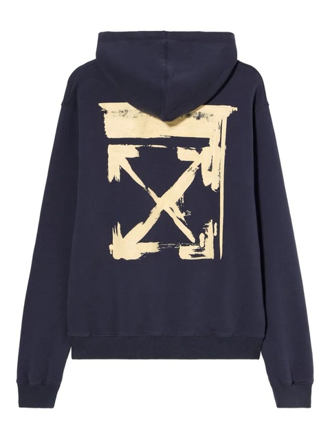 Off-White logo-print hoodie - Blue - zdjęcie produktu nr 1