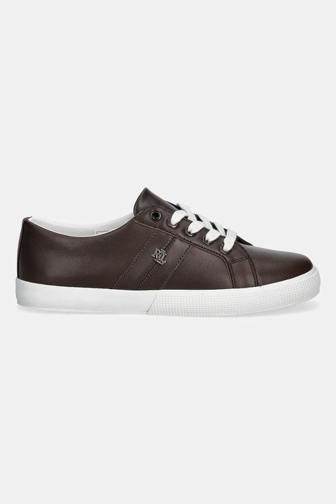 Lauren Ralph Lauren sneakersy skórzane Janson II damskie kolor brązowy 802P02448001 - zdjęcie produktu nr 2