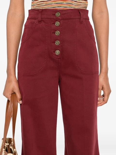 ETRO button-fly wide-leg jeans - Red - zdjęcie produktu nr 2