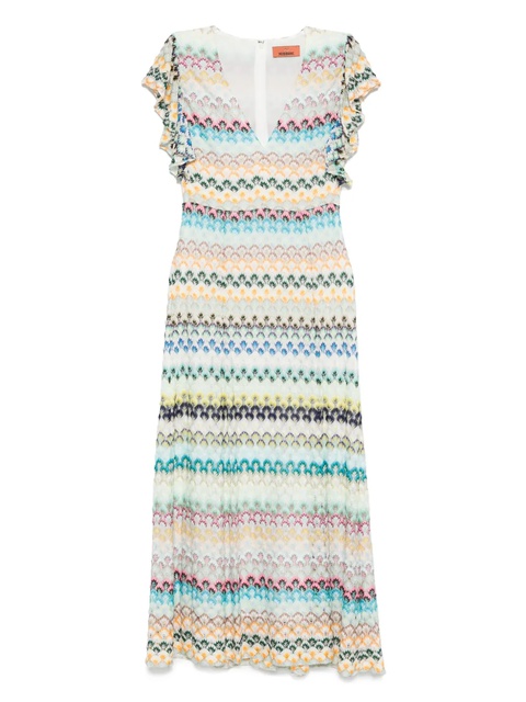 Missoni V-neck midi dress - White - zdjęcie produktu nr 1