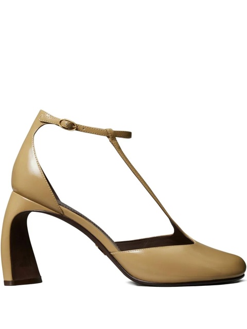 Tory Burch 90mm peep-toe T-strap shoes - Brown - zdjęcie produktu nr 1