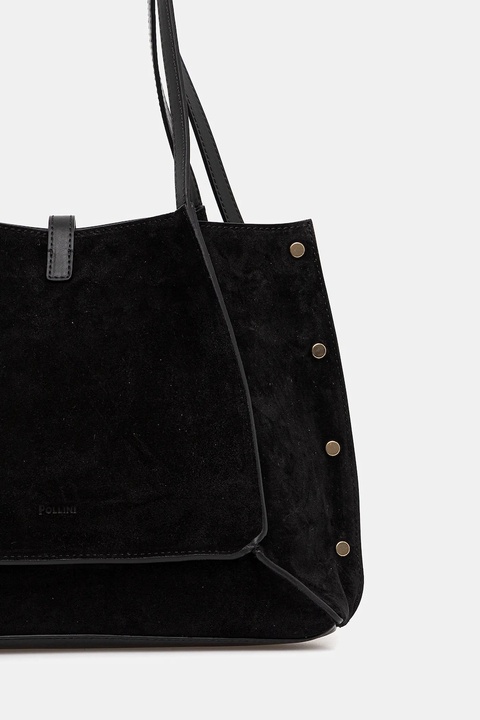 Pollini torebka skórzana kolor czarny PC4416PP0N QI1 - zdjęcie produktu nr 2