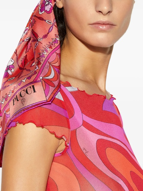 PUCCI pattern silk scarf - Pink - zdjęcie produktu nr 2