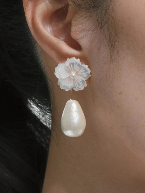 Jennifer Behr Carlla earrings - White - zdjęcie produktu nr 2