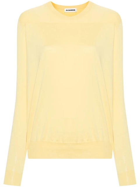 Jil Sander panelled cotton jumper - Yellow - zdjęcie produktu nr 1