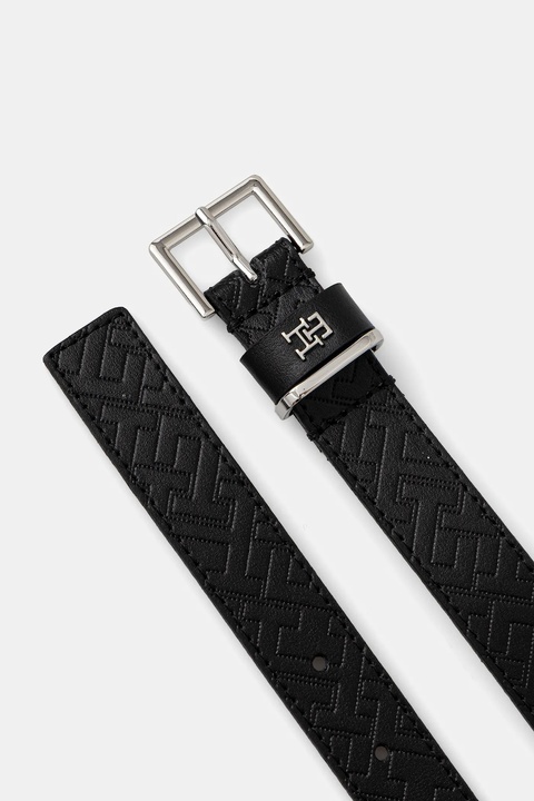 Tommy Hilfiger pasek skórzany damski kolor czarny AW0AW17753 - zdjęcie produktu nr 2